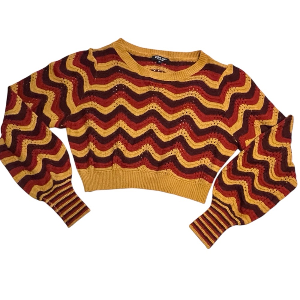 SHEIN Multicolor Zigzag Sweater L